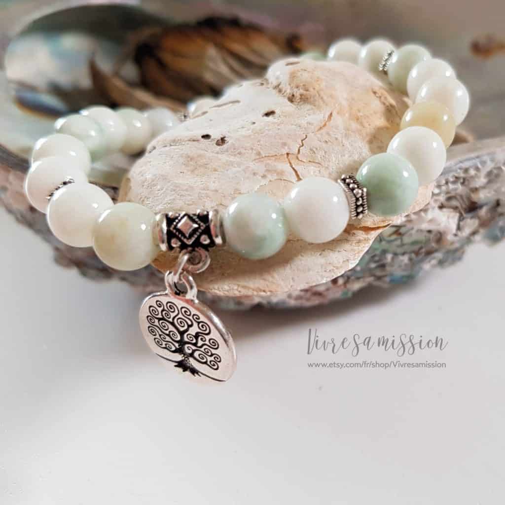 Etsy bracelet Jade maotien arbre de vie