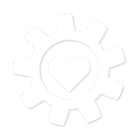 Icone vivre sa mission engrenage coeur